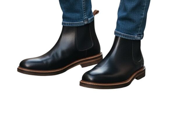 Johnston & Murphy Calder 175th Anniversary Black Leather Chelsea Boot Size 10.5 main image 5